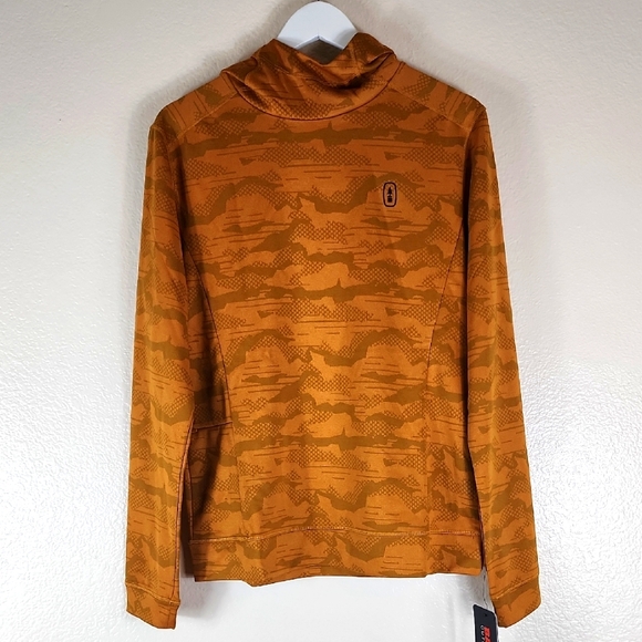 Bass Outdoor Mens Gold Camo Hoodie - Picture 1 of 6